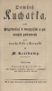 Tituln&iacute; list prvn&iacute;ho vyd&aacute;n&iacute; Dom&aacute;c&iacute; kuchařky. Zdroj: digitalniknihovna.cz/mzk